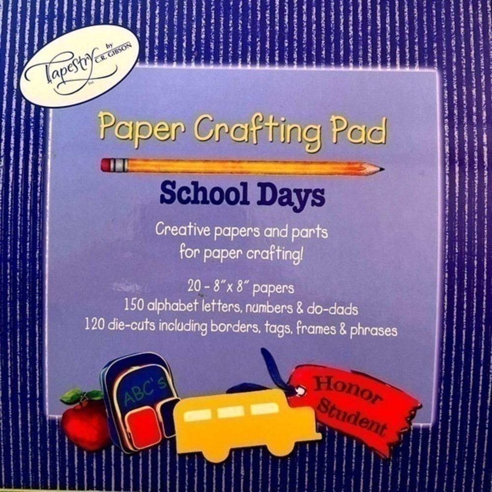 Tapestry 8”x8” “School Days” Paper Crafting Pad